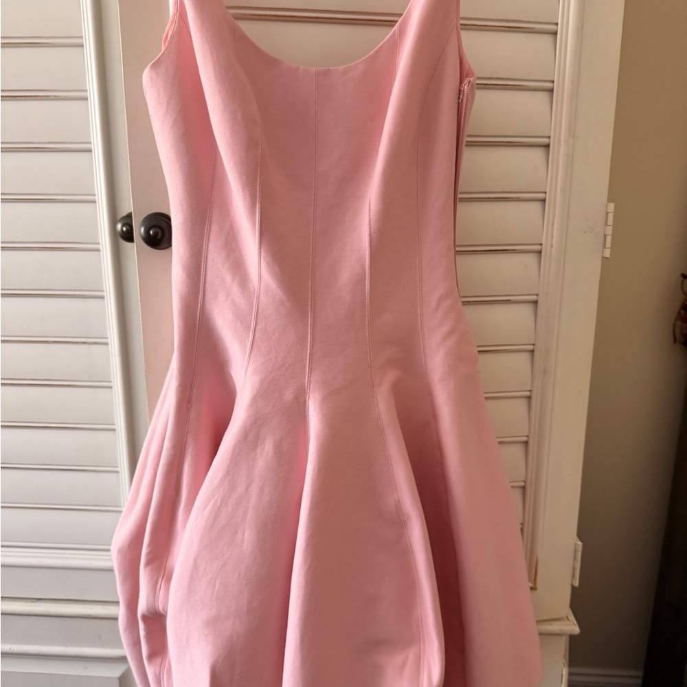 Halston Heritage Pink Backless Dress